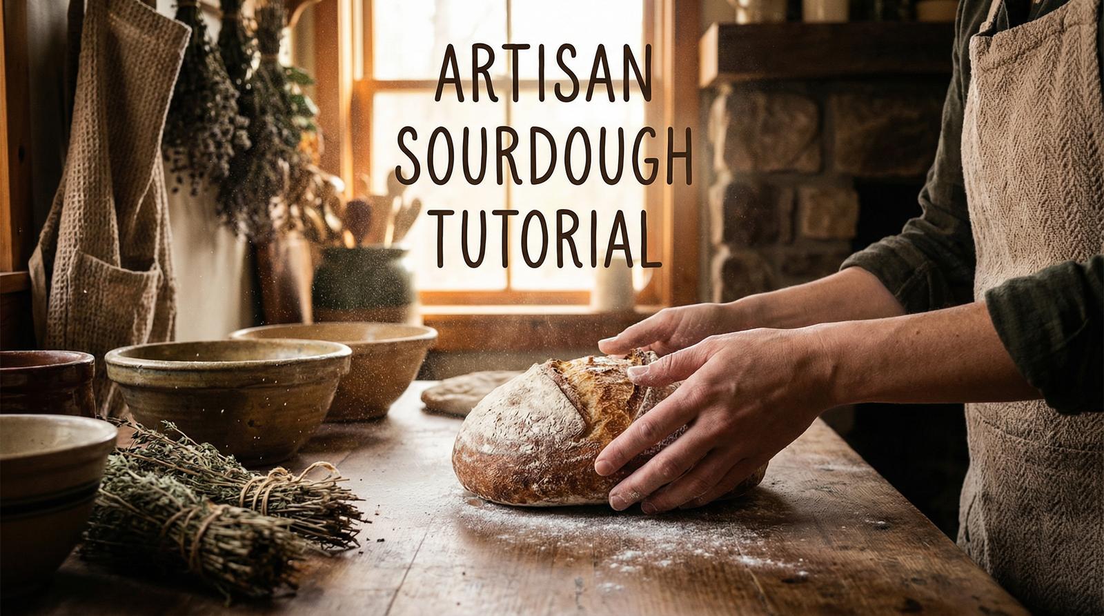 糖心Vlog生活技能视频教程 - 手工酸面包烘焙视频演示